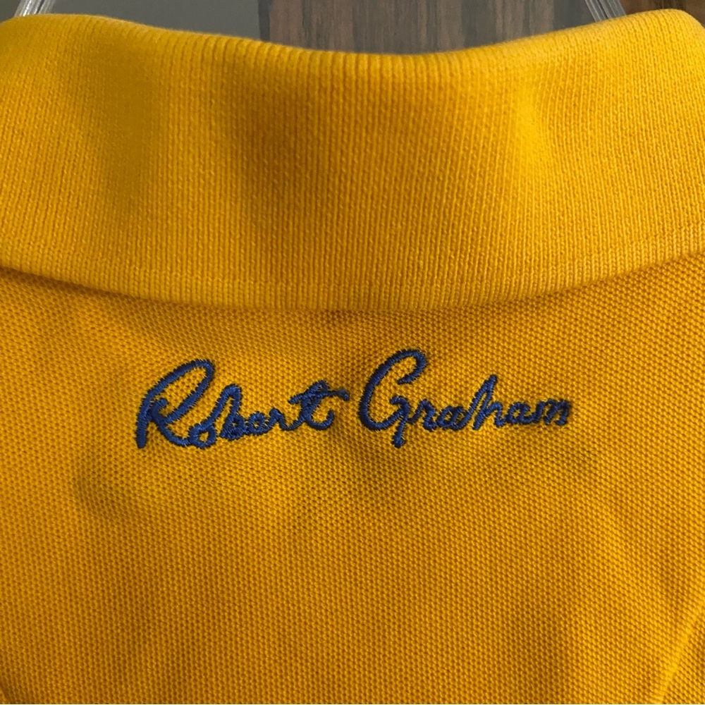Robert Graham Orange Cotton Short Sleeve Polo Golf Shirt Size XL - Picture 7 of 12